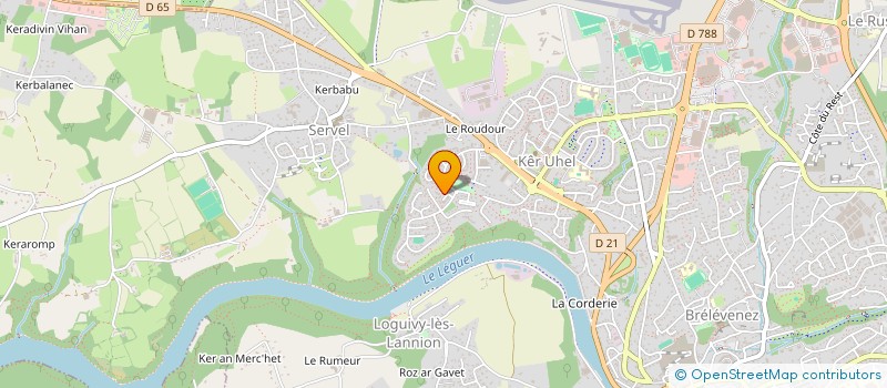 localisation de l'entreprise CENTRE DE CONTROLE TECHNIQUE LANNIONNAIS  LANNION