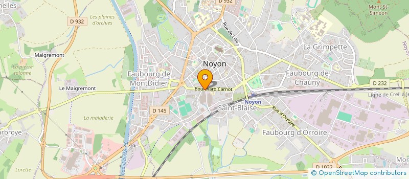 localisation de l'entreprise CENTRE DE CONTROLES TECHNIQUES AUTOMOBILE DU NOYONNAIS à NOYON