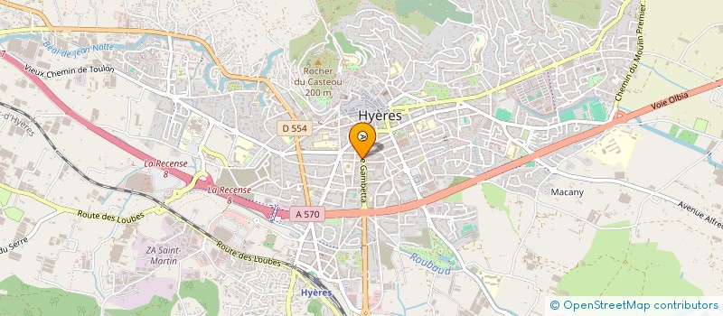 localisation de l'entreprise CENTRE DE CORRECTION AUDITIVE DE HYERES à HYERES