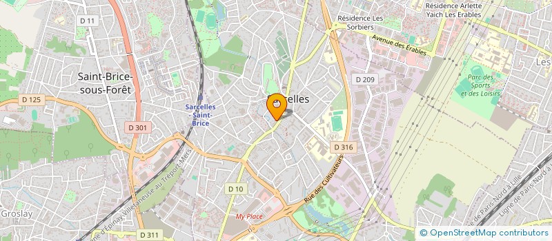 localisation de l'entreprise CENTRE DE COURTAGE D'ASSURANCES A PARIS  SARCELLES