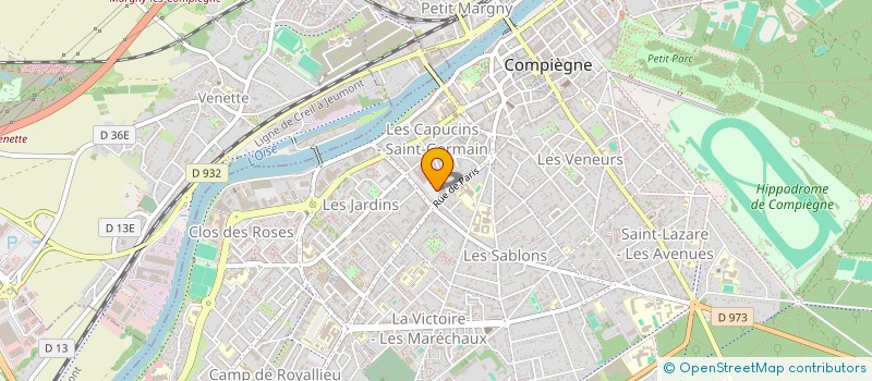 localisation de l'entreprise CENTRE DE DANSE M2L à COMPIEGNE
