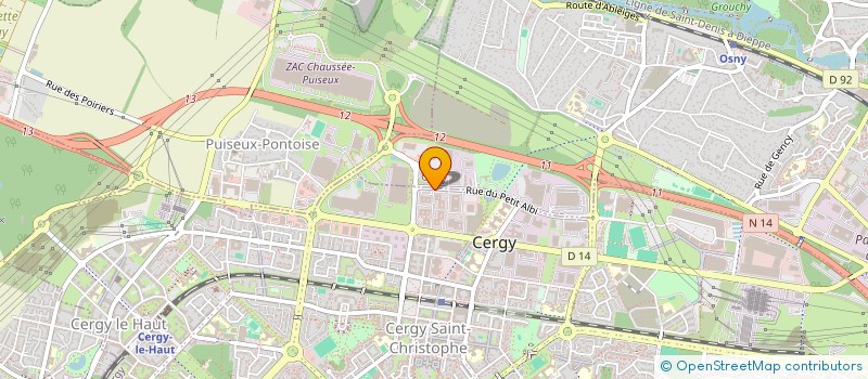 localisation de l'entreprise CENTRE DE DEVELOPPEMENT DE LA FORMATION EN ALTERNANCE  CERGY