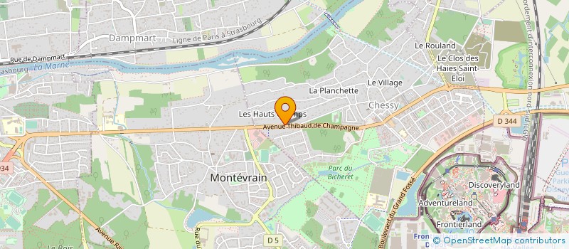localisation de l'entreprise CENTRE DE DIVERTISSEMENTS ASSOCIES SNC à CHESSY