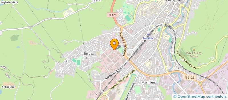 localisation de l'entreprise CENTRE DE FORMACION PROFESSIONALA OCCITAN DE LA REGION AUVERGNE à AURILLAC