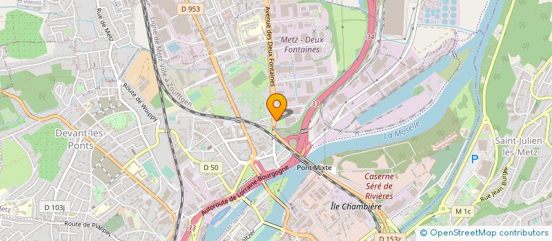 localisation de l'entreprise CENTRE DE FORMATION AUX METIERS DE L'EDUCATION ROUTIERE  METZ