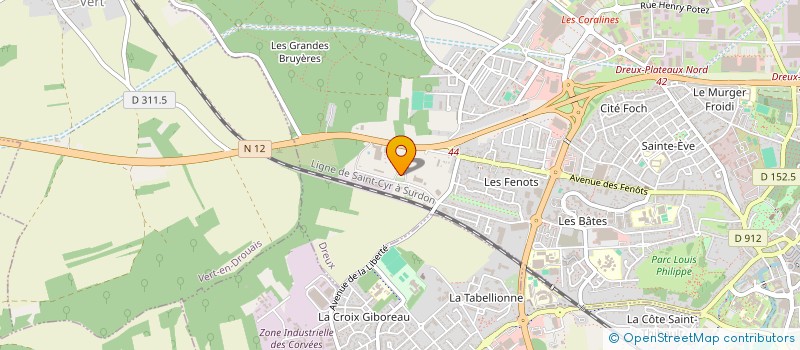 localisation de l'entreprise CENTRE DE FORMATION BLANCHARD à DREUX