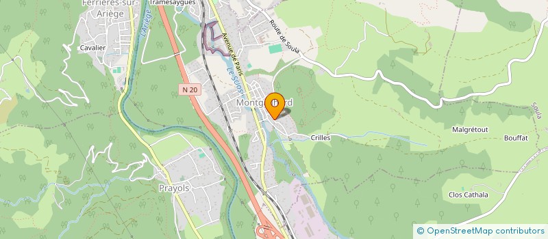 localisation de l'entreprise CENTRE DE FORMATION BOULISTE DE L'ARIEGE à MONTGAILHARD
