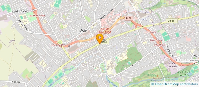 localisation de l'entreprise CENTRE DE FORMATION CELINE D  LIEVIN