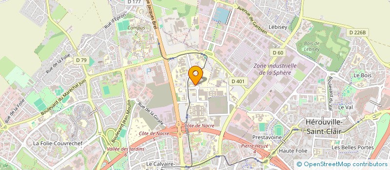 localisation de l'entreprise CENTRE DE FORMATION D'APPRENTIS DE L'INDUSTRIE GRAND OUEST NORMANDIE à CAEN