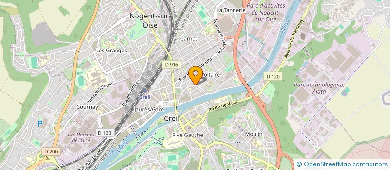 localisation de l'entreprise CENTRE DE FORMATION D APPRENTIS INTERPROFESSIONNEL TERTIAIRE  CREIL