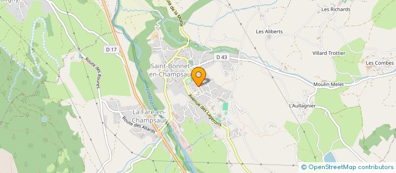 localisation de l'entreprise CENTRE DE FORMATION DE JEUNES BOULISTES VALGAUDEMAR  SAINT-BONNET-EN-CHAMPSAUR