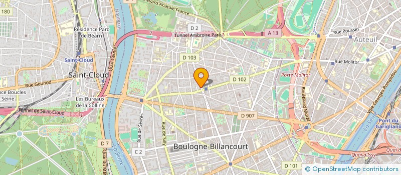 localisation de l'entreprise CENTRE DE FORMATION DE L'ENTREPRISE à BOULOGNE-BILLANCOURT