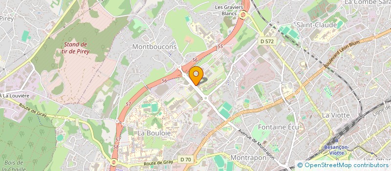 localisation de l'entreprise CENTRE DE FORMATION DES APPRENTIS DE L'INDUSTRIE FRANCHE-COMTE à BESANCON