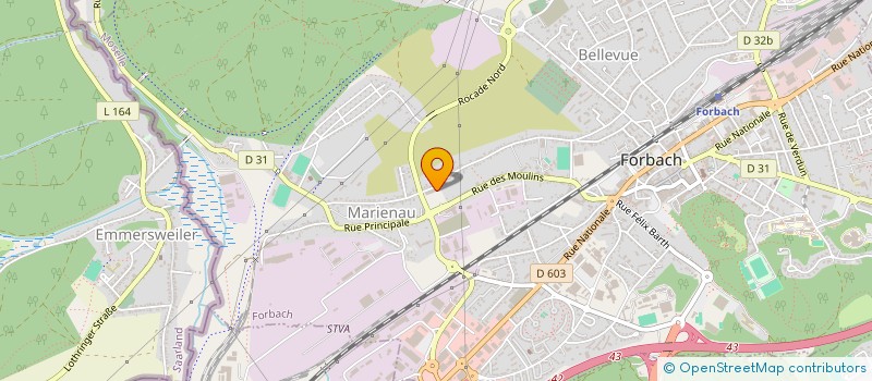 localisation de l'entreprise CENTRE DE FORMATION DES CONDUCTEURS ROUTIERS DE LA MOSELLE SARL  FORBACH