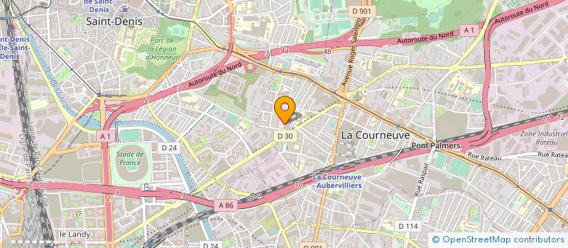 localisation de l'entreprise CENTRE DE FORMATION DFERMETURES INDUSTRIELLES ET COLLECTIFS  LA COURNEUVE