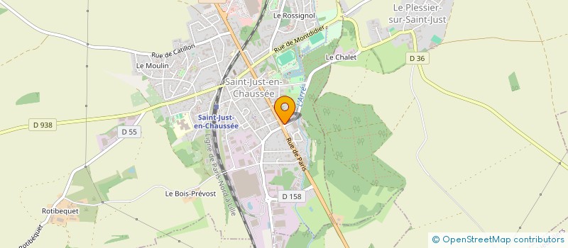 localisation de l'entreprise CENTRE DE FORMATION DU PLATEAU PICARD  SAINT-JUST-EN-CHAUSSEE