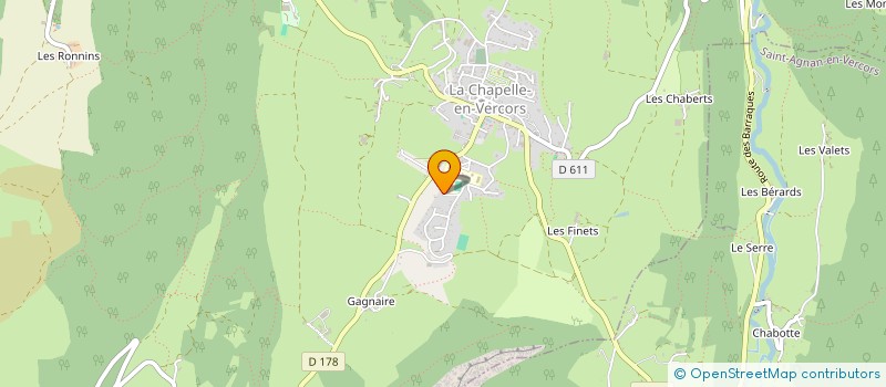 localisation de l'entreprise CENTRE DE FORMATION ET DE PROMOTION DES MAISONS FAMILIALES RURALES EN C UR DE PARC DU VERCORS à LA CHAPELLE-EN-VERCORS