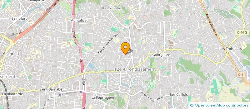 localisation de l'entreprise CENTRE DE FORMATION ET DE SOINS ORTHOPHONIQUES  MARSEILLE 12EME
