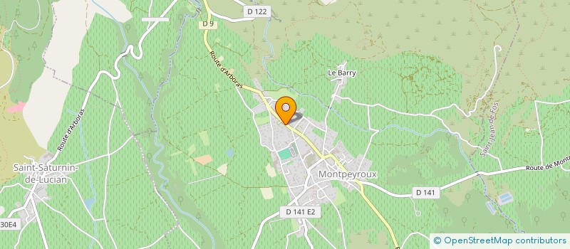 localisation de l'entreprise CENTRE DE FORMATION ET RELATION D'AIDE à MONTPEYROUX