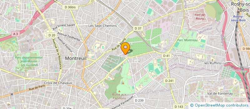 localisation de l'entreprise CENTRE DE FORMATION GATTEGNO à MONTREUIL