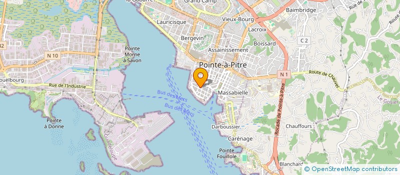 localisation de l'entreprise CENTRE DE FORMATION GUADELOUPEEN MULTI SECTEURS  POINTE-A-PITRE