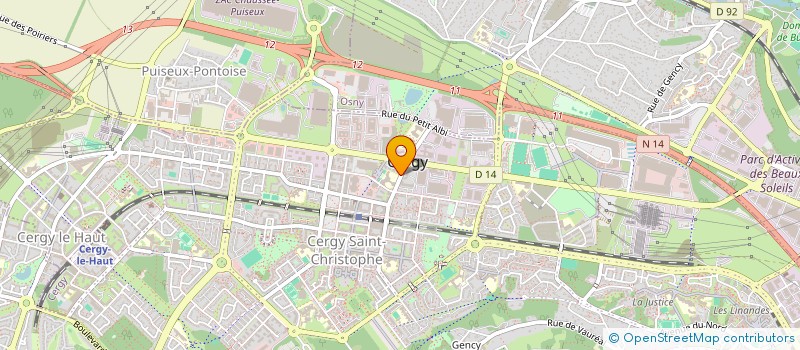 localisation de l'entreprise CENTRE DE FORMATION LINGUISTIQUE ET D'EVALUATION  CERGY