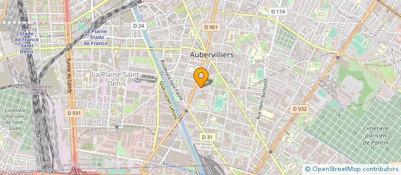 localisation de l'entreprise CENTRE DE FORMATION LOUISE COUVE  AUBERVILLIERS