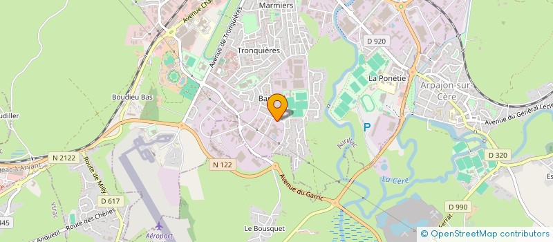 localisation de l'entreprise CENTRE DE FORMATION OMNISPORTS à AURILLAC