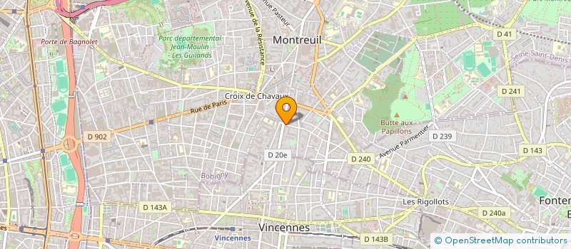 localisation de l'entreprise CENTRE DE FORMATION PROFESSIONNEL EUROPEEN ET DE DEVELOPPEMENT DES RESSOURCES HUMAINES CFPE RH à MONTREUIL