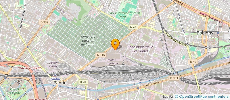 localisation de l'entreprise CENTRE DE FORMATION PROFESSIONNEL MEDICO DENTAIRE à PANTIN