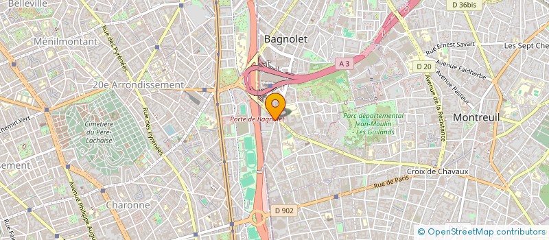 localisation de l'entreprise CENTRE DE FORMATION PROFESSIONNELLE AUX TECHNIQUES DU SPECTACLE à BAGNOLET