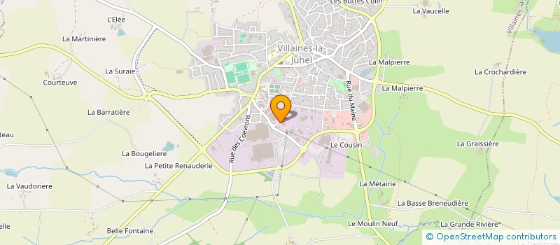 localisation de l'entreprise CENTRE DE FORMATION PROFESSIONNELLE DE HAUTE-MAYENNE  VILLAINES-LA-JUHEL