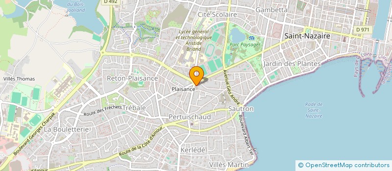 localisation de l'entreprise CENTRE DE FORMATION ROUTIERE 44 à SAINT-NAZAIRE