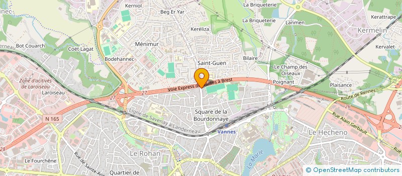 localisation de l'entreprise CENTRE DE FORMATION RUGBY BRETAGNE SUD à VANNES