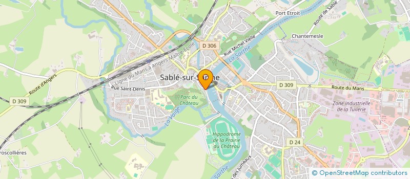 localisation de l'entreprise CENTRE DE FORMATION SPORTIVE REGIONAL  SABLE-SUR-SARTHE