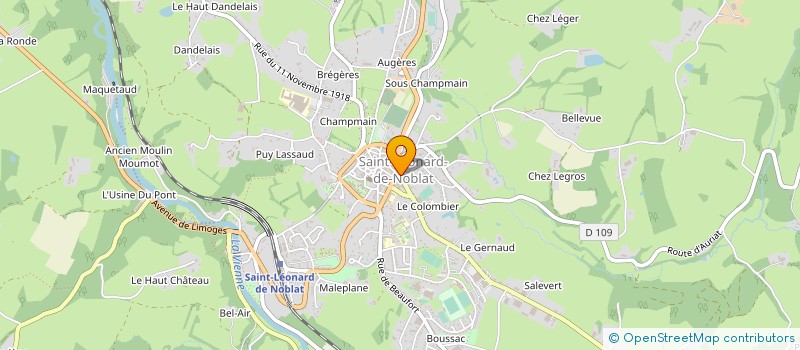 localisation de l'entreprise CENTRE DE FORMATIONS OLIVIER FAURE à ST-LEONARD-DE-NOBLAT