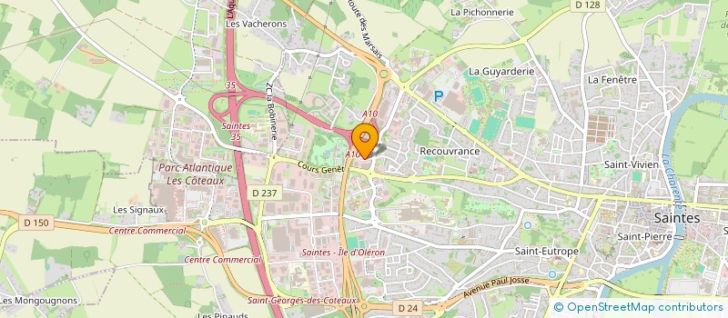 localisation de l'entreprise CENTRE DE GESTION AGREE AUNIS SAINTONGE  SAINTES