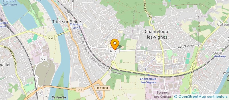 localisation de l'entreprise CENTRE DE KARATE FRANCAIS 78 TRIEL SUR SEINE CKF 78 TRIEL/SEINE à TRIEL-SUR-SEINE