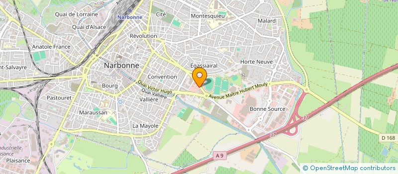 localisation de l'entreprise CENTRE DE KINESITHERAPIE DU STADE à NARBONNE