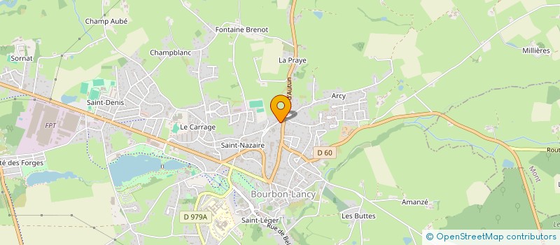 localisation de l'entreprise CENTRE DE KINESITHERAPIE ESCULAPE à BOURBON-LANCY