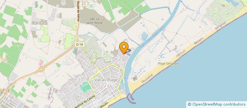 localisation de l'entreprise CENTRE DE KINESITHERAPIE LA RECANETTE  VALRAS-PLAGE