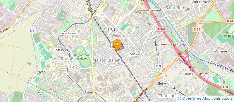 localisation de l'entreprise CENTRE DE LA COMMUNAUTE DEMOCRATIQUE KURDE DE REIMS  REIMS