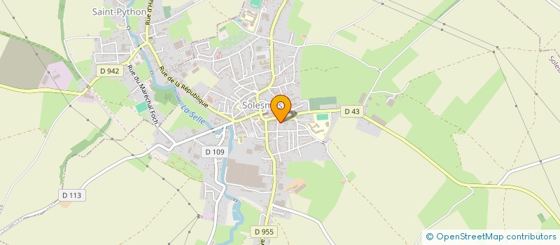 localisation de l'entreprise CENTRE DE LA JEUNESSE & DE LA CULTURE à SOLESMES