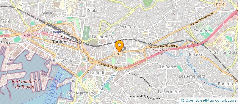 localisation de l'entreprise CENTRE DE LA MAIN à TOULON