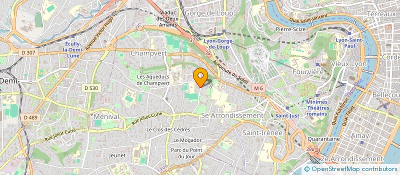localisation de l'entreprise CENTRE DE LA ROSERAIE à LYON