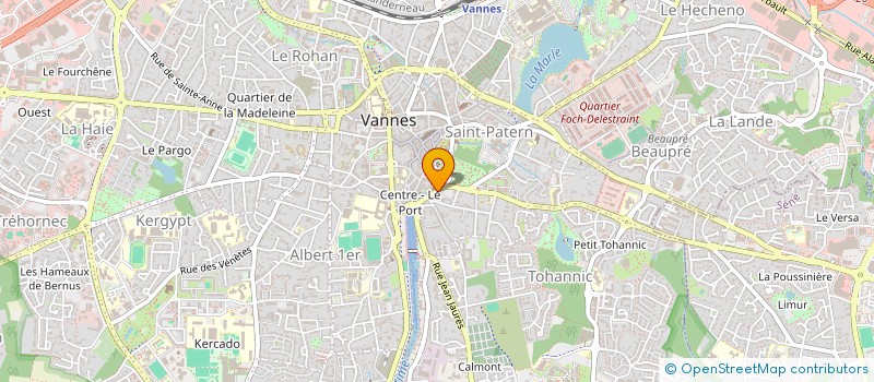 localisation de l'entreprise CENTRE DE LANGUE ET D'ACTION SOCIALE à VANNES