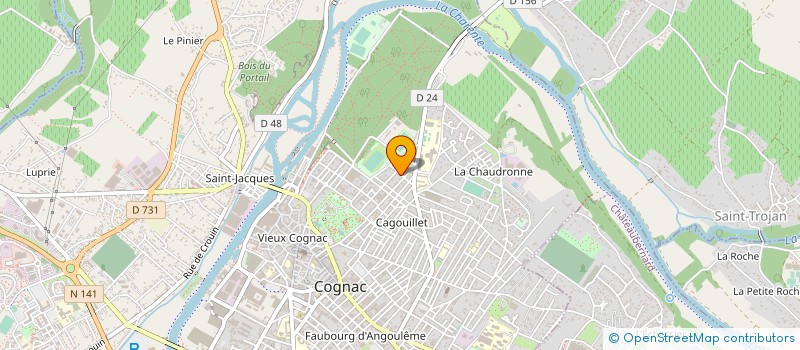 localisation de l'entreprise CENTRE DE LAVAGE TROIS ETOILES à COGNAC