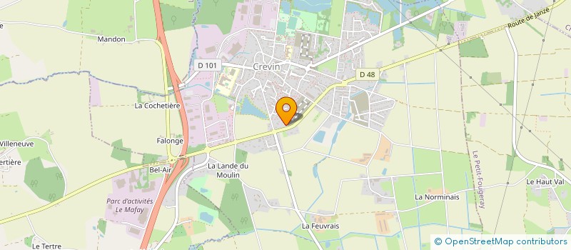 localisation de l'entreprise CENTRE DE LOISIRS à TRESBOEUF