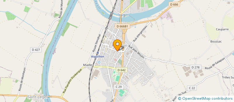 localisation de l'entreprise CENTRE DE LOISIRS  AIGUILLON