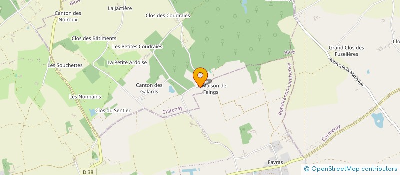 localisation de l'entreprise CENTRE DE LOISIRS ASSOCIATIF DE CELLETTES à CELLETTES